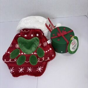 NEW~Merry & Bright Collection Squeaking Dog Toy & Paw Stocking Stuffer Lot Of 2